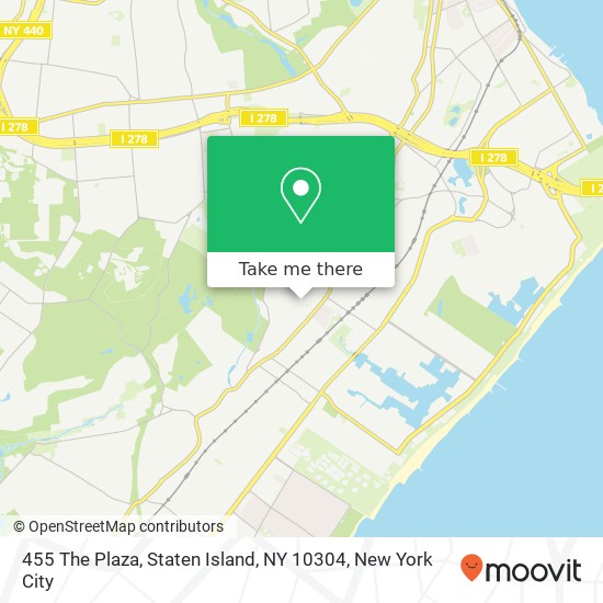 Mapa de 455 The Plaza, Staten Island, NY 10304