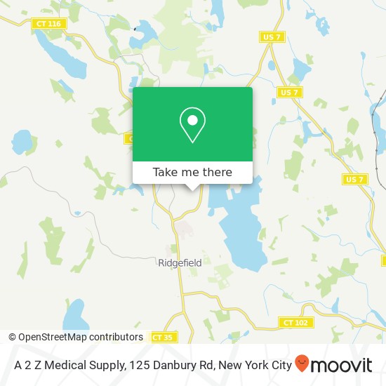 Mapa de A 2 Z Medical Supply, 125 Danbury Rd