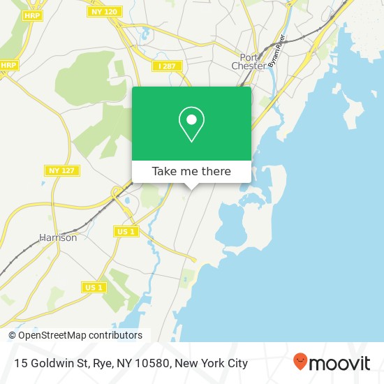 Mapa de 15 Goldwin St, Rye, NY 10580