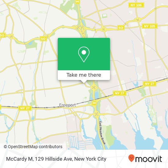 McCardy M, 129 Hillside Ave map