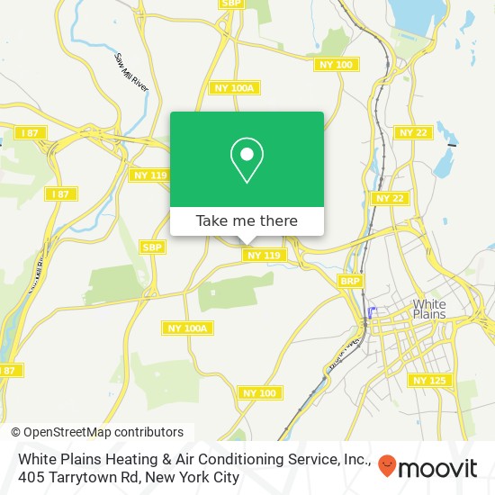 White Plains Heating & Air Conditioning Service, Inc., 405 Tarrytown Rd map