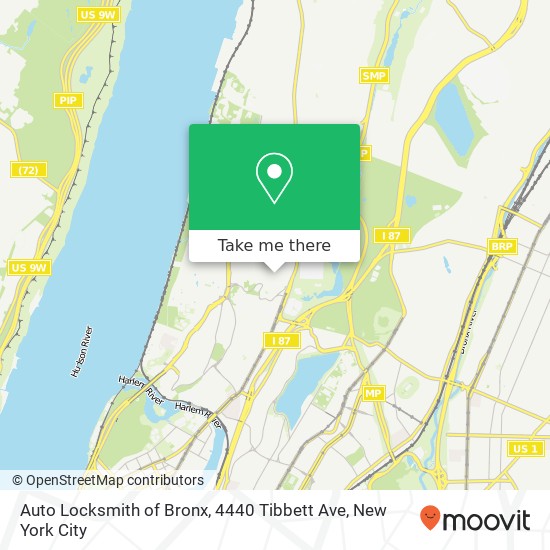 Auto Locksmith of Bronx, 4440 Tibbett Ave map