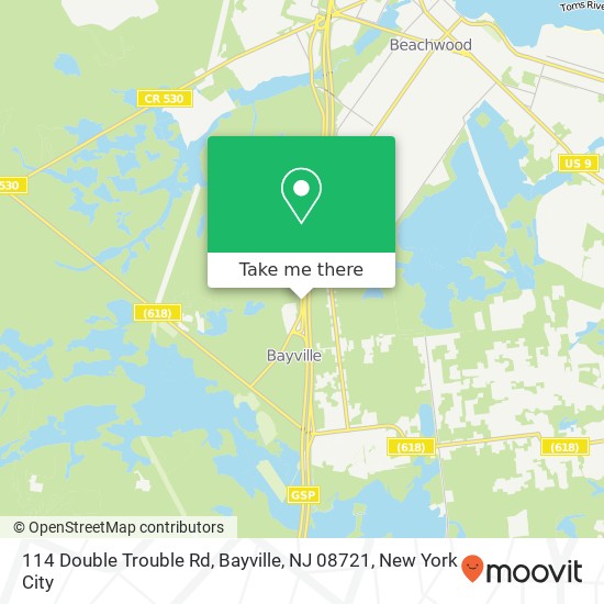 Mapa de 114 Double Trouble Rd, Bayville, NJ 08721