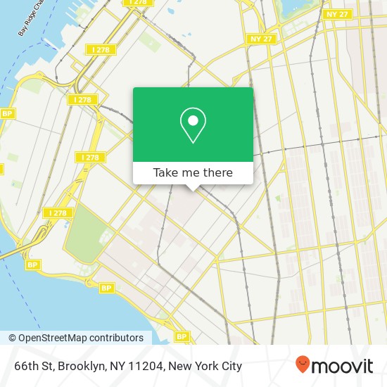 Mapa de 66th St, Brooklyn, NY 11204