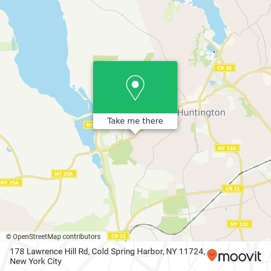 Mapa de 178 Lawrence Hill Rd, Cold Spring Harbor, NY 11724