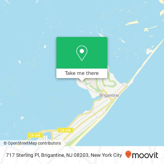 Mapa de 717 Sterling Pl, Brigantine, NJ 08203