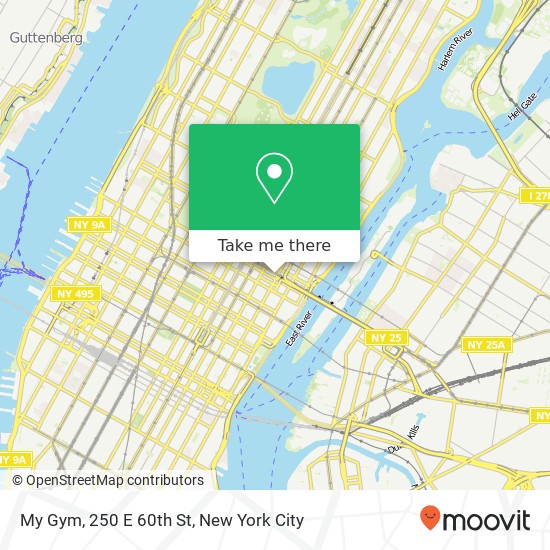 Mapa de My Gym, 250 E 60th St