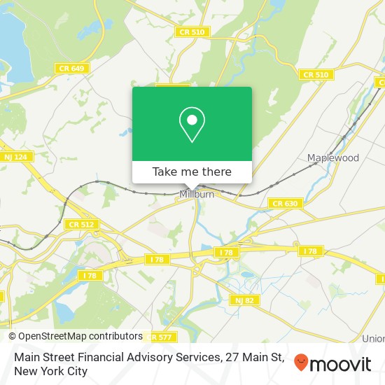 Main Street Financial Advisory Services, 27 Main St map