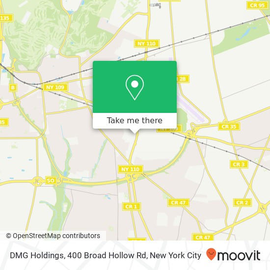 Mapa de DMG Holdings, 400 Broad Hollow Rd