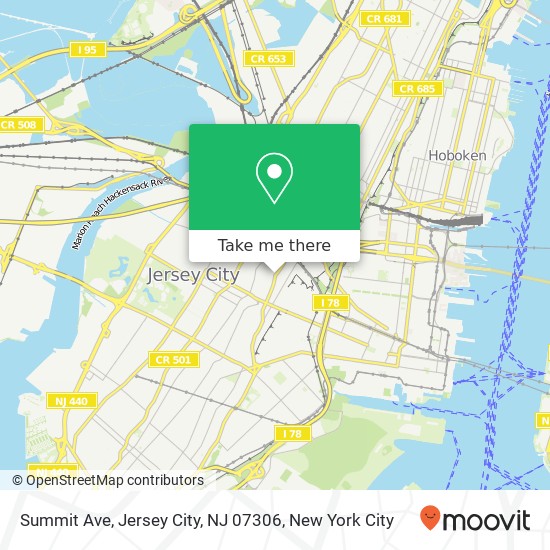 Summit Ave, Jersey City, NJ 07306 map