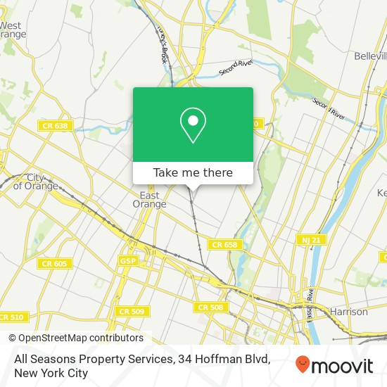 Mapa de All Seasons Property Services, 34 Hoffman Blvd