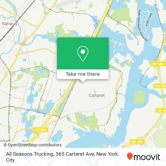 All Seasons Trucking, 365 Carteret Ave map