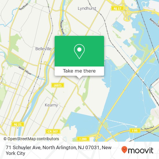 71 Schuyler Ave, North Arlington, NJ 07031 map