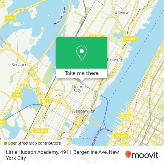 Mapa de Little Hudson Academy, 4911 Bergenline Ave