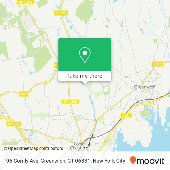 Mapa de 96 Comly Ave, Greenwich, CT 06831