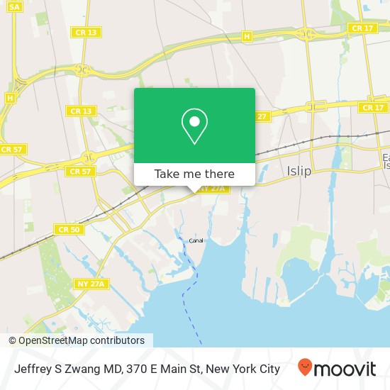 Mapa de Jeffrey S Zwang MD, 370 E Main St