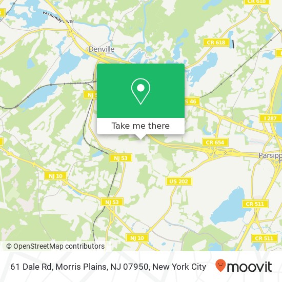 Mapa de 61 Dale Rd, Morris Plains, NJ 07950