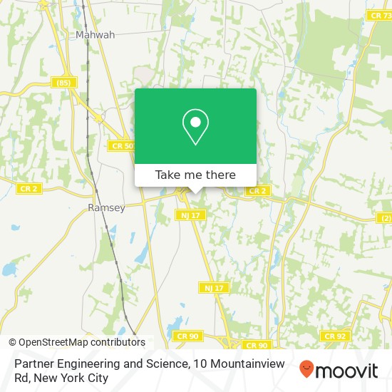 Mapa de Partner Engineering and Science, 10 Mountainview Rd