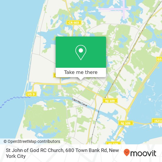 Mapa de St John of God RC Church, 680 Town Bank Rd