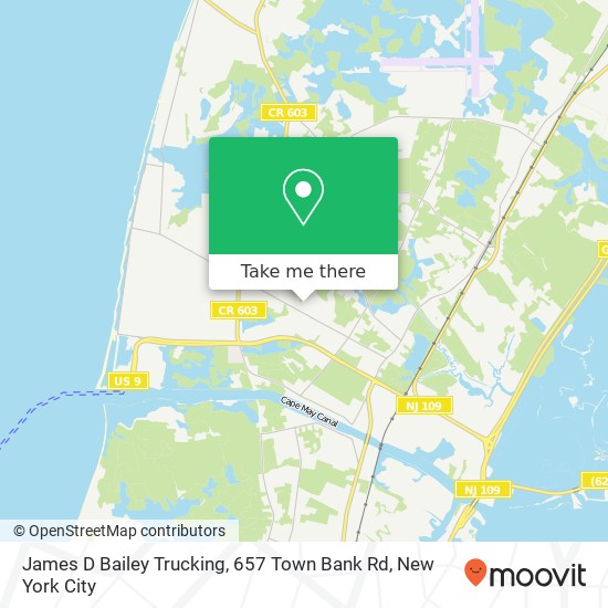 James D Bailey Trucking, 657 Town Bank Rd map