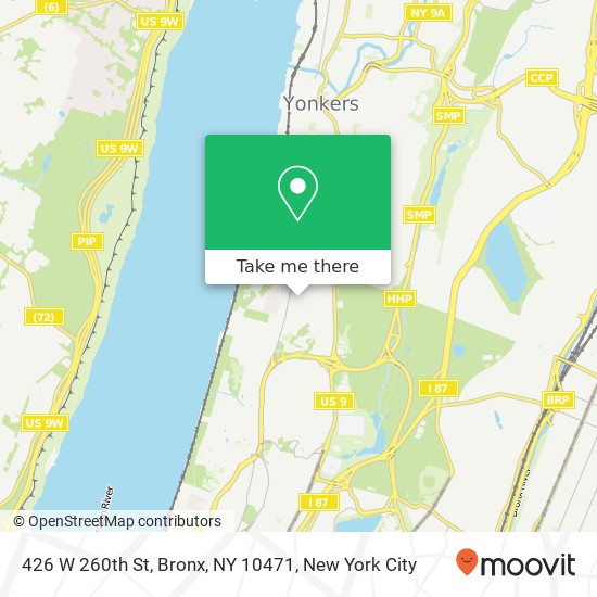 Mapa de 426 W 260th St, Bronx, NY 10471