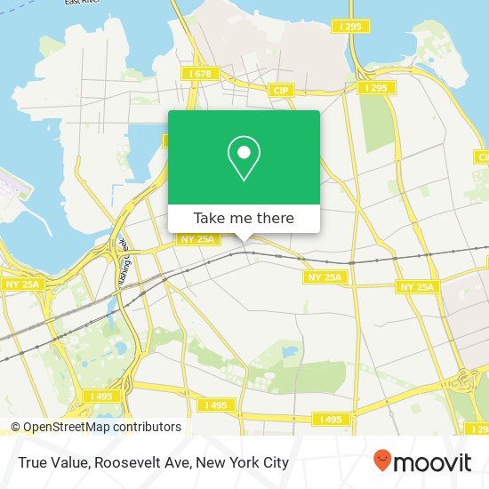 True Value, Roosevelt Ave map