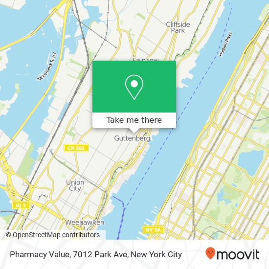 Mapa de Pharmacy Value, 7012 Park Ave