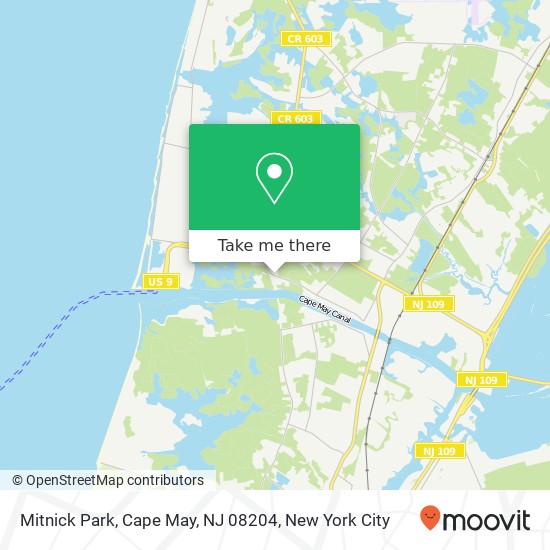 Mapa de Mitnick Park, Cape May, NJ 08204