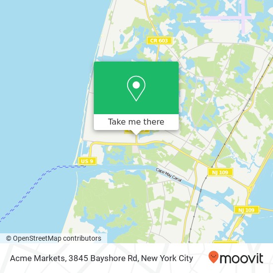 Mapa de Acme Markets, 3845 Bayshore Rd