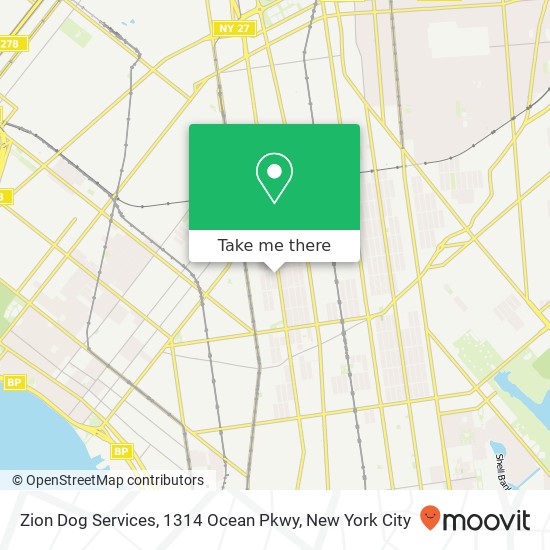 Zion Dog Services, 1314 Ocean Pkwy map