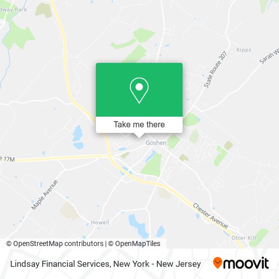 Lindsay Financial Services map