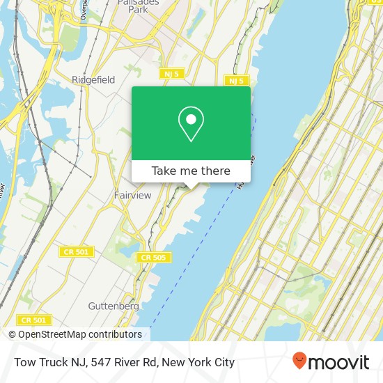 Mapa de Tow Truck NJ, 547 River Rd