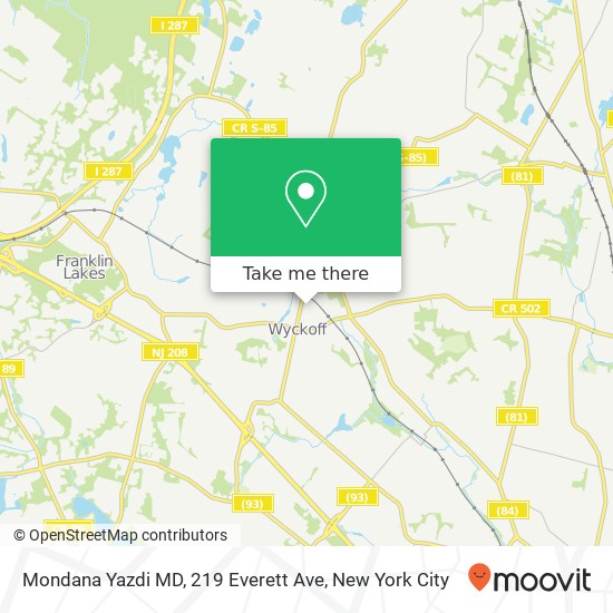 Mondana Yazdi MD, 219 Everett Ave map