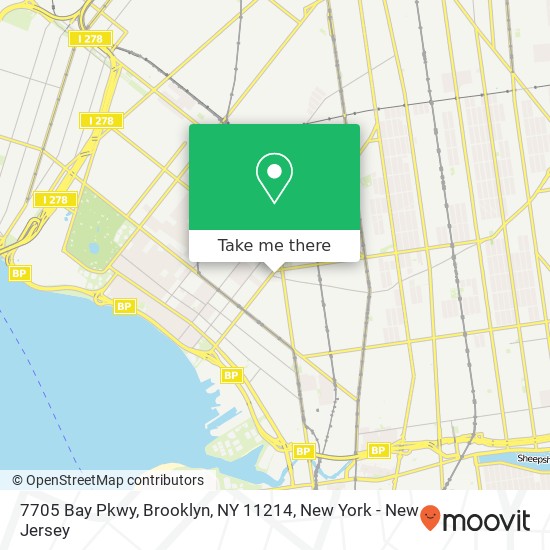7705 Bay Pkwy, Brooklyn, NY 11214 map