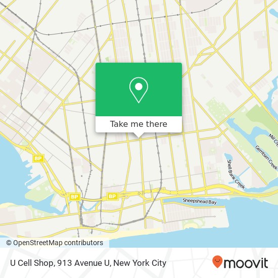 Mapa de U Cell Shop, 913 Avenue U