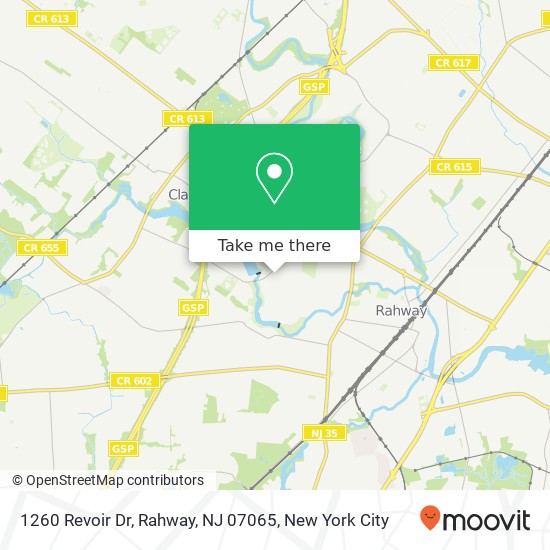 Mapa de 1260 Revoir Dr, Rahway, NJ 07065