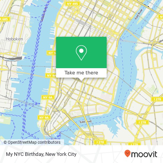 Mapa de My NYC Birthday