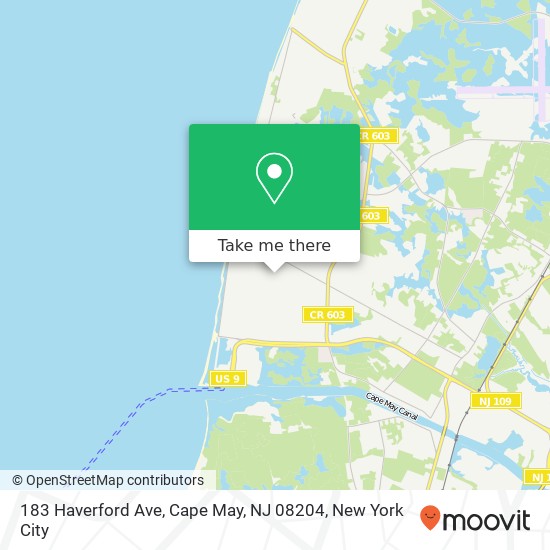 183 Haverford Ave, Cape May, NJ 08204 map