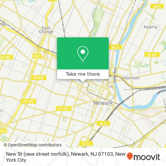New St (new street norfolk), Newark, NJ 07103 map