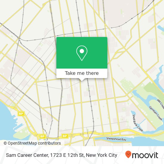 Mapa de Sam Career Center, 1723 E 12th St