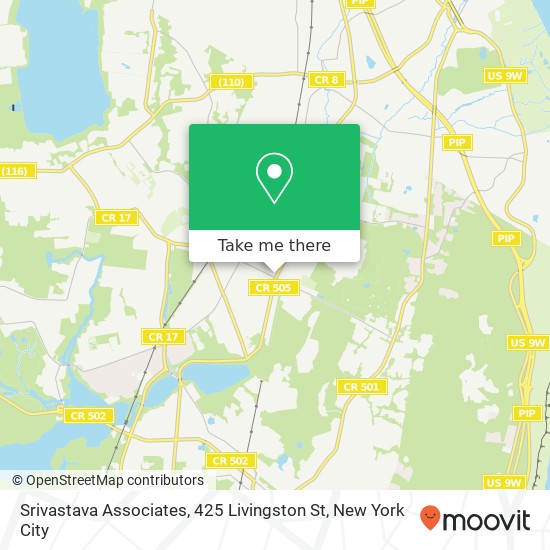 Mapa de Srivastava Associates, 425 Livingston St