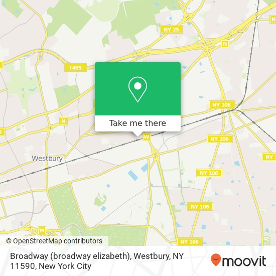 Broadway (broadway elizabeth), Westbury, NY 11590 map