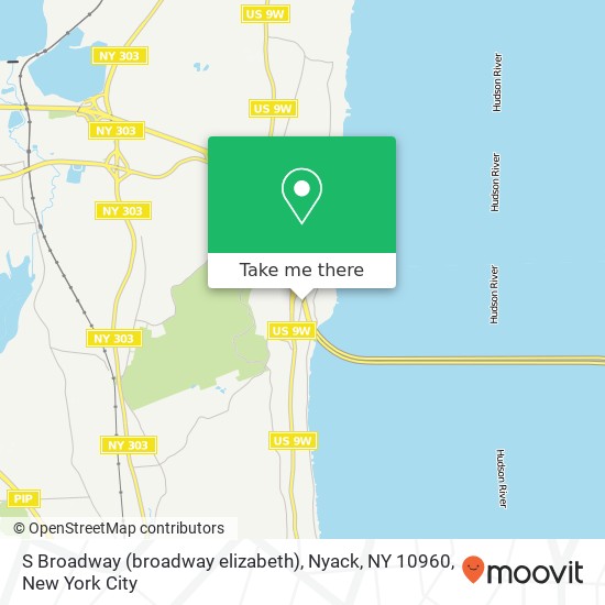 S Broadway (broadway elizabeth), Nyack, NY 10960 map