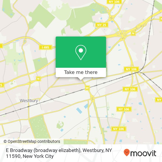 Mapa de E Broadway (broadway elizabeth), Westbury, NY 11590