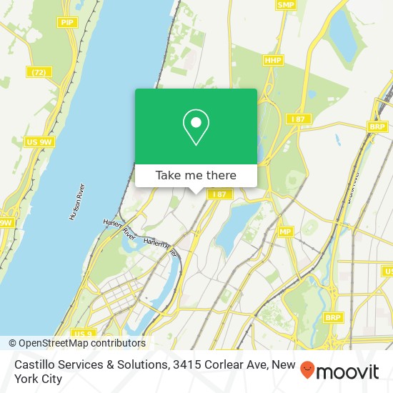 Mapa de Castillo Services & Solutions, 3415 Corlear Ave