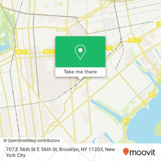 707,E 56th St E 56th St, Brooklyn, NY 11203 map