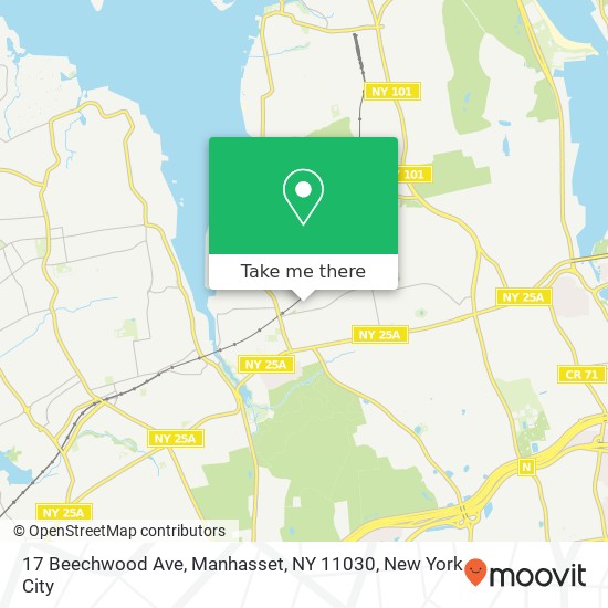 Mapa de 17 Beechwood Ave, Manhasset, NY 11030