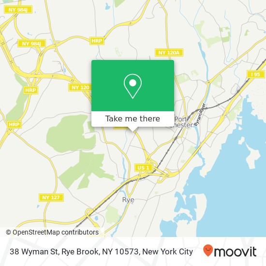 Mapa de 38 Wyman St, Rye Brook, NY 10573