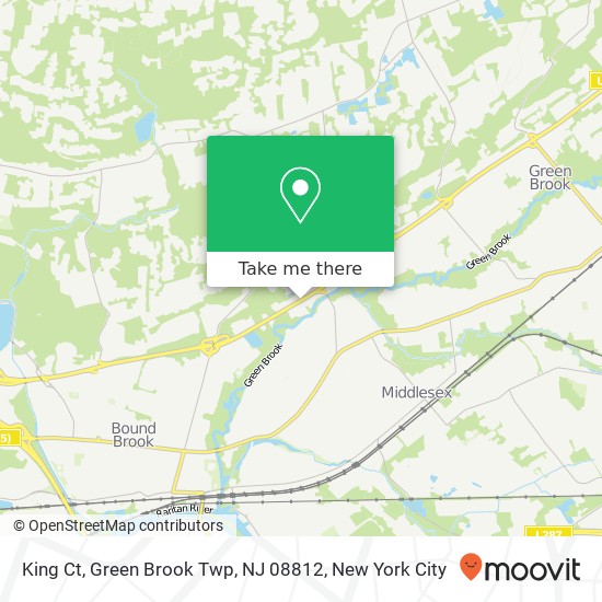 Mapa de King Ct, Green Brook Twp, NJ 08812