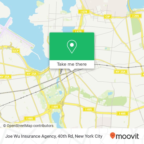 Joe Wu Insurance Agency, 40th Rd map